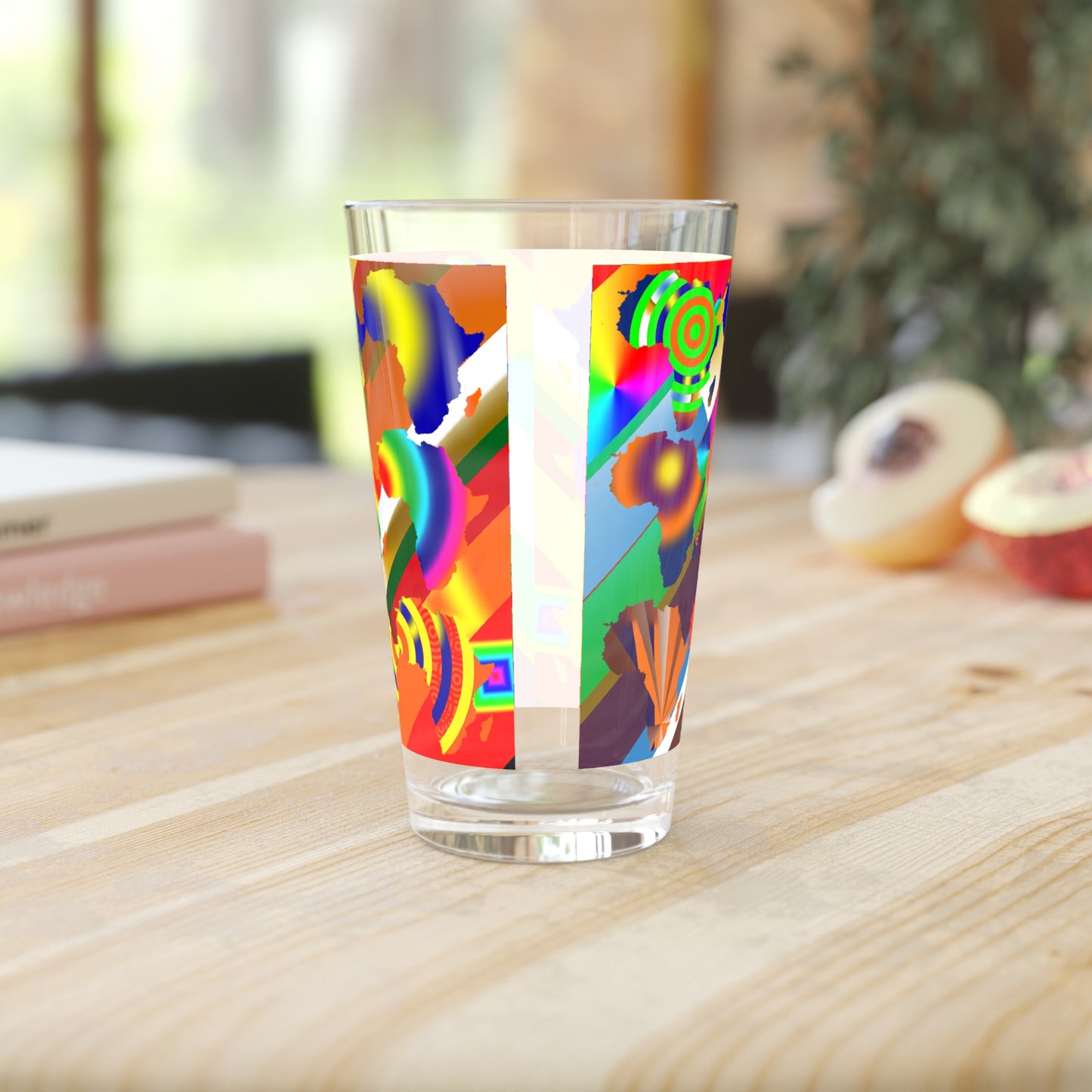 9 Africa's Collage Pint Glass, 16oz