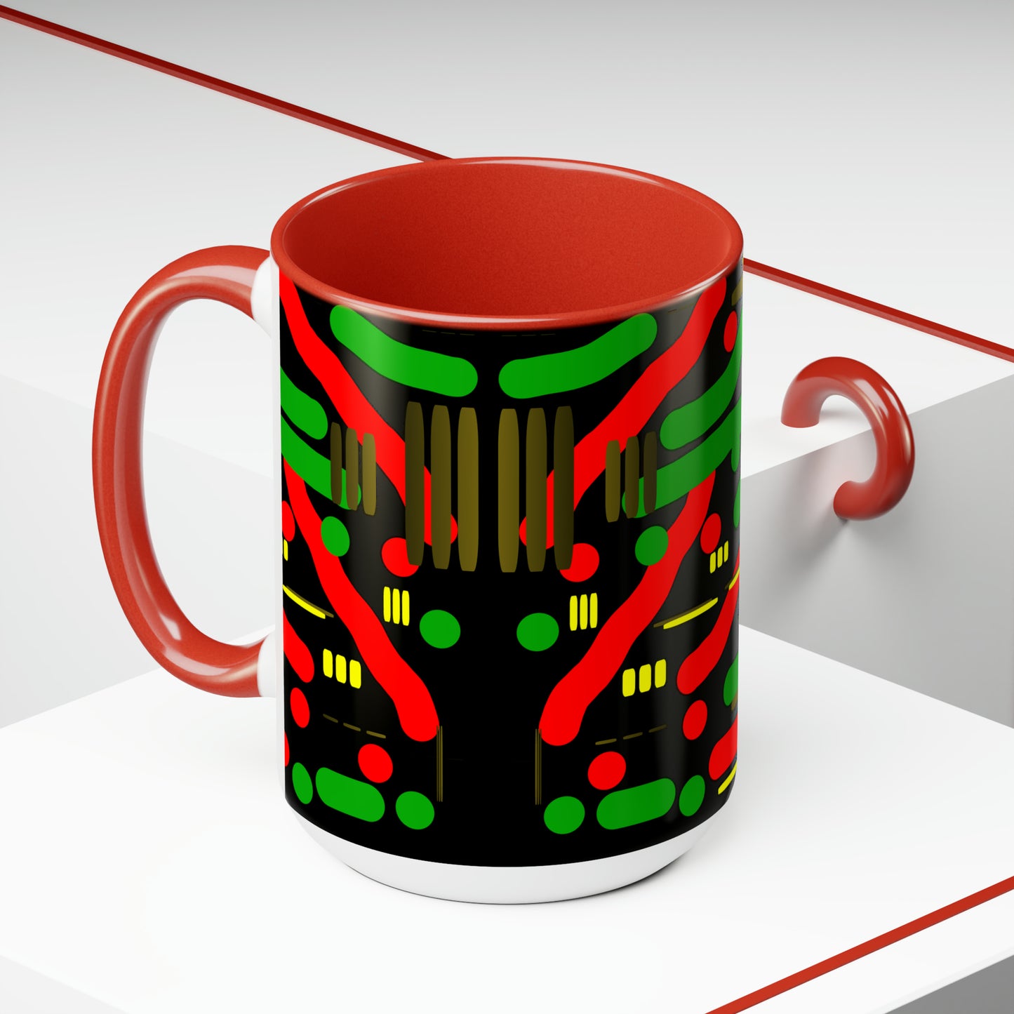 Reklin Two-Tone Coffee Mugs, 15oz