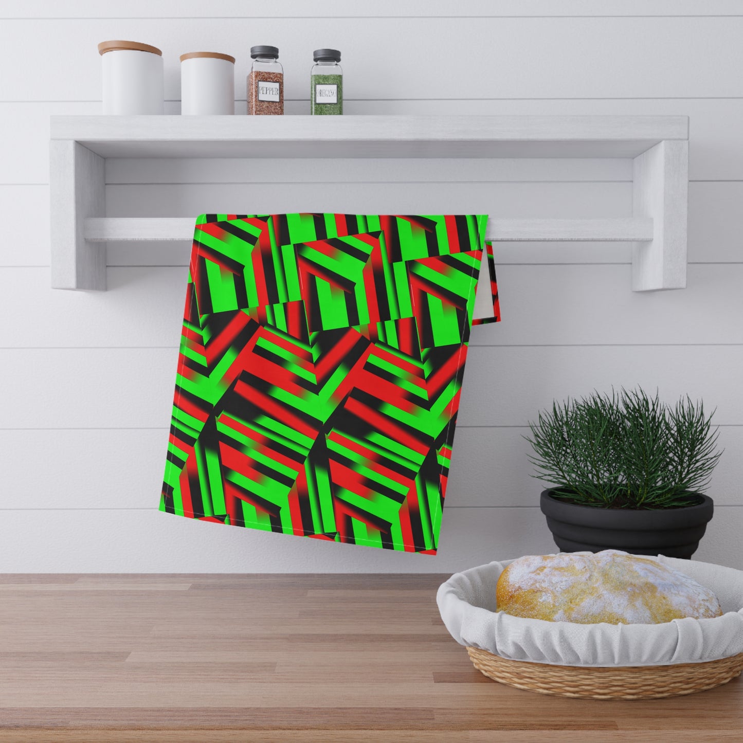 Afro Strips Kitchen Towel