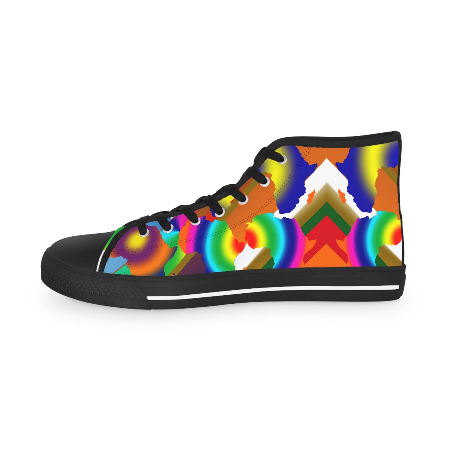 9 Africas Collage Men's High Top Sneakers