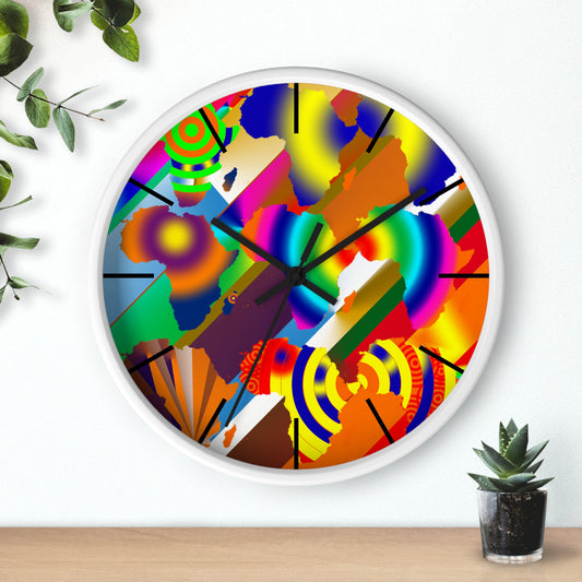 9 Africa's Collage Wall clock