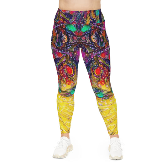 Yellow Sparks Plus Size Leggings