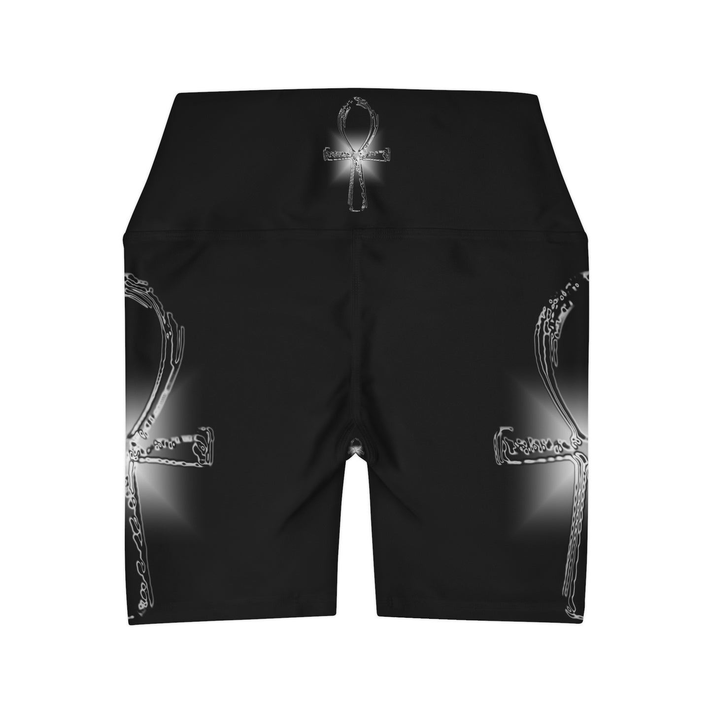 Glass Ahnk High Waisted Yoga Shorts (AOP)