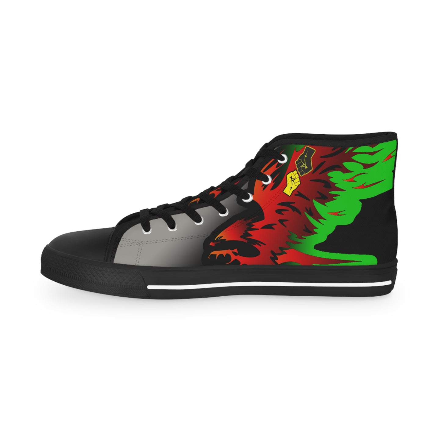 Afro Fire Bird  Men's High Top Sneakers