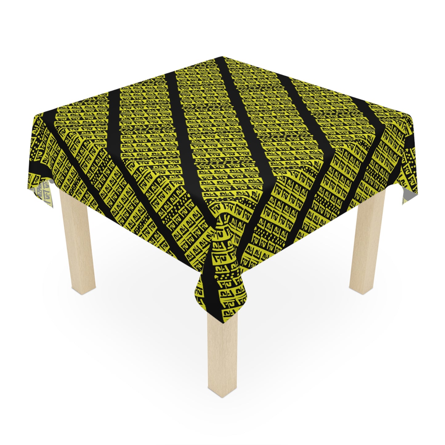 Black & Gold Q Tablecloth