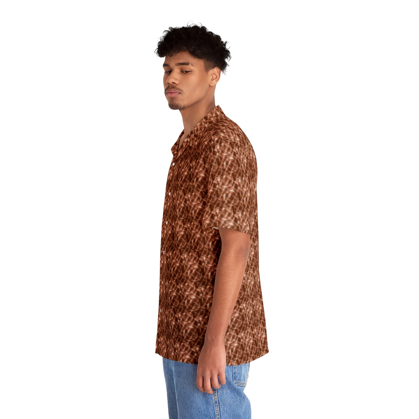 Chain Brown  Men's Hawaiian Shirt