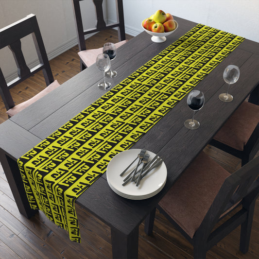 Black & Gold Q Table Runner (Cotton, Poly)