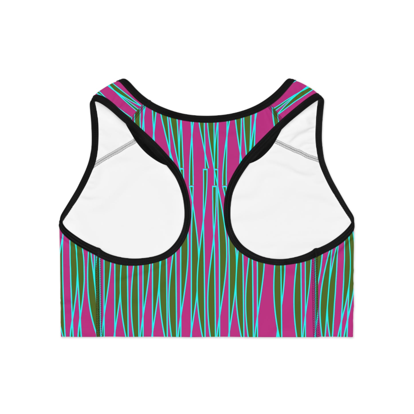 Light Ribbons  ( Pink )  Sports Bra (AOP)