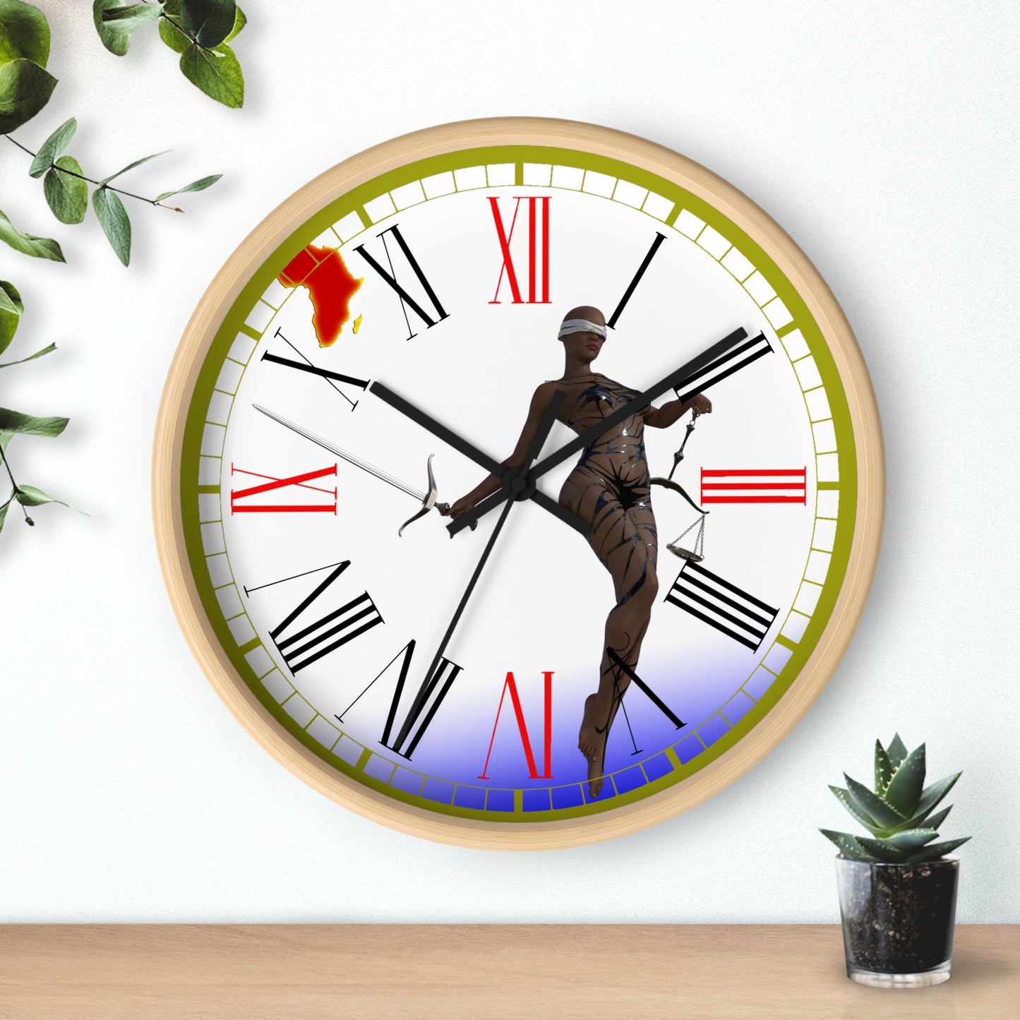 Lady Justice Wall clock