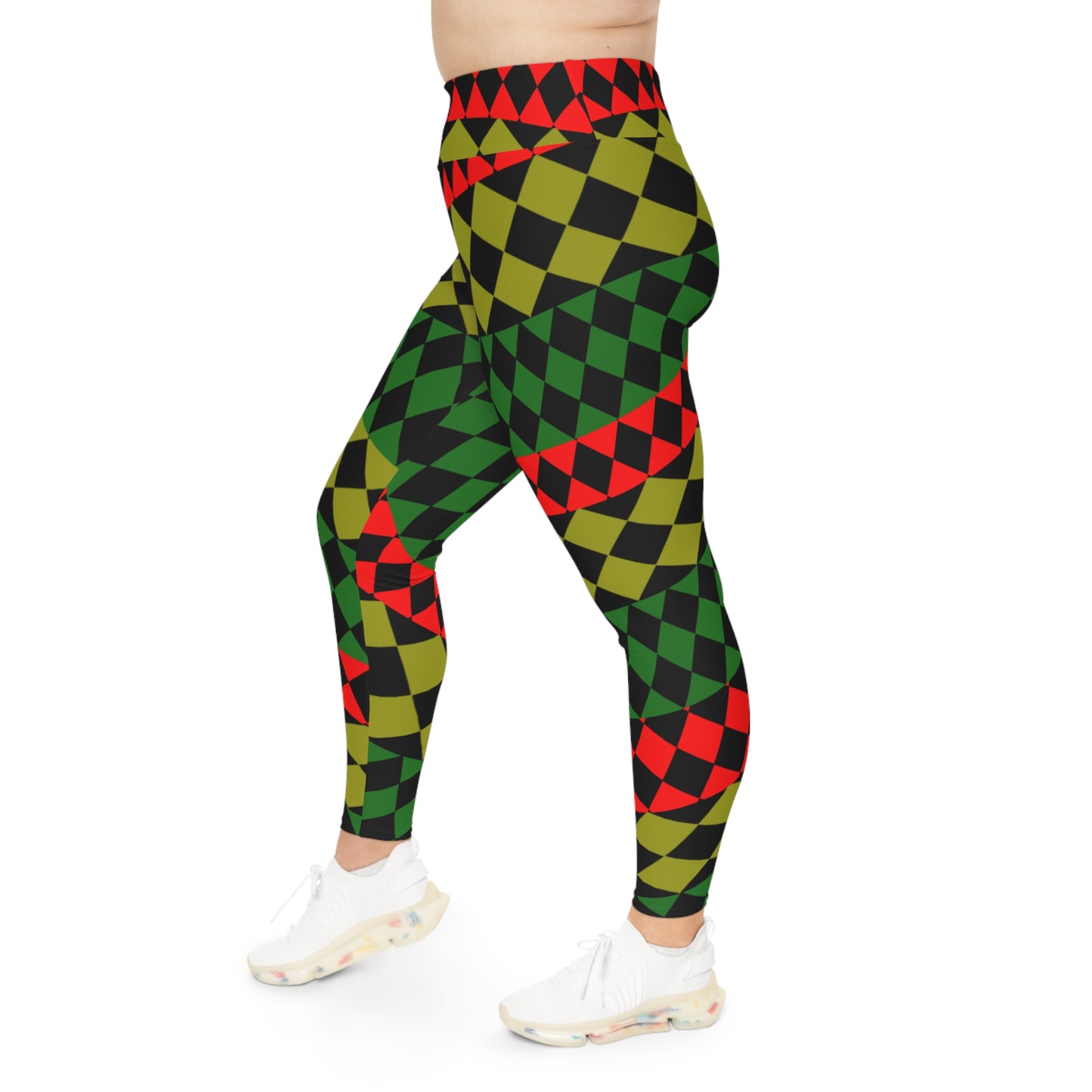 Pan African FLAG( Optical) Plus Size Leggings