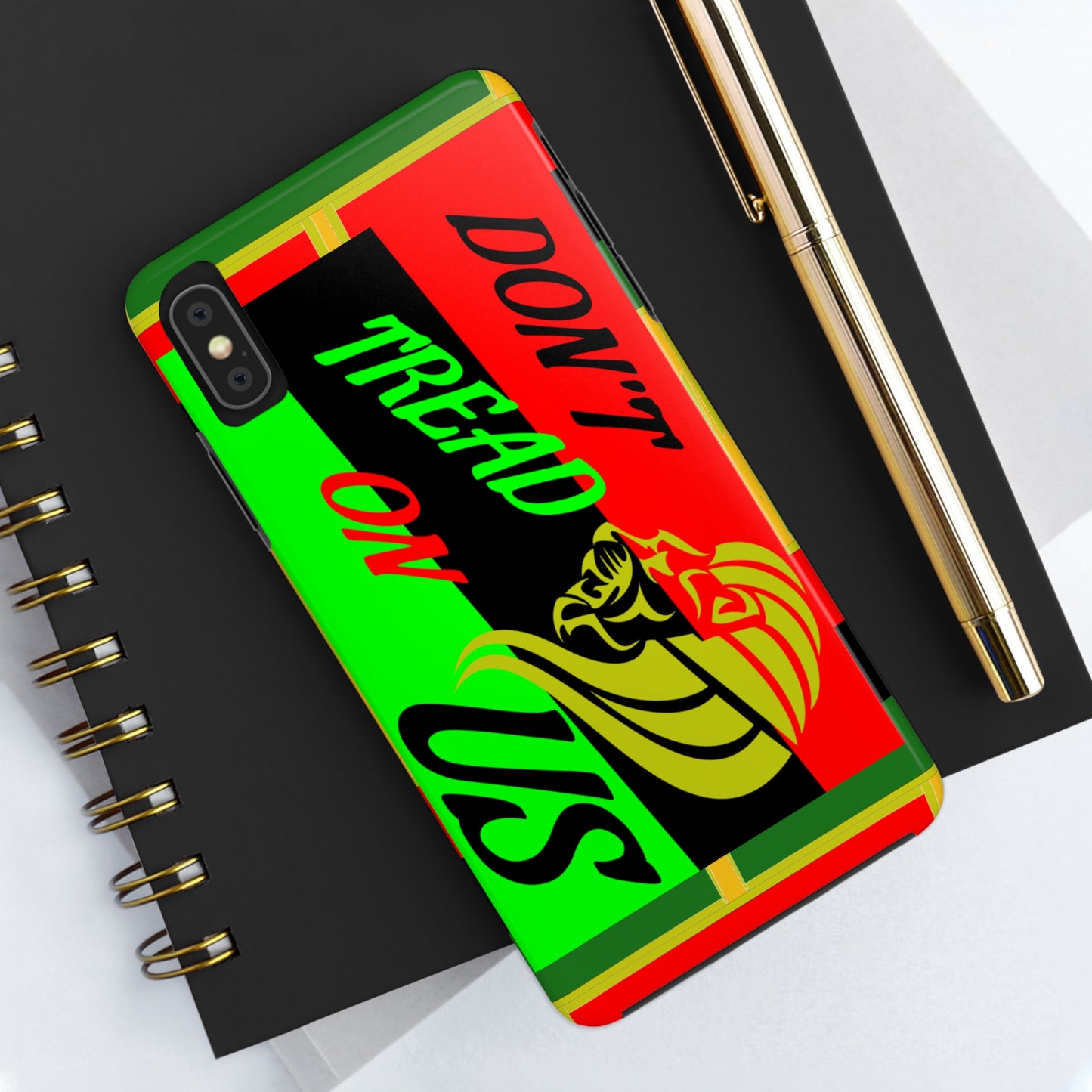 "Don't Tread On Us" African Diaspora Flag Tough Phone Cases, Case-Mate