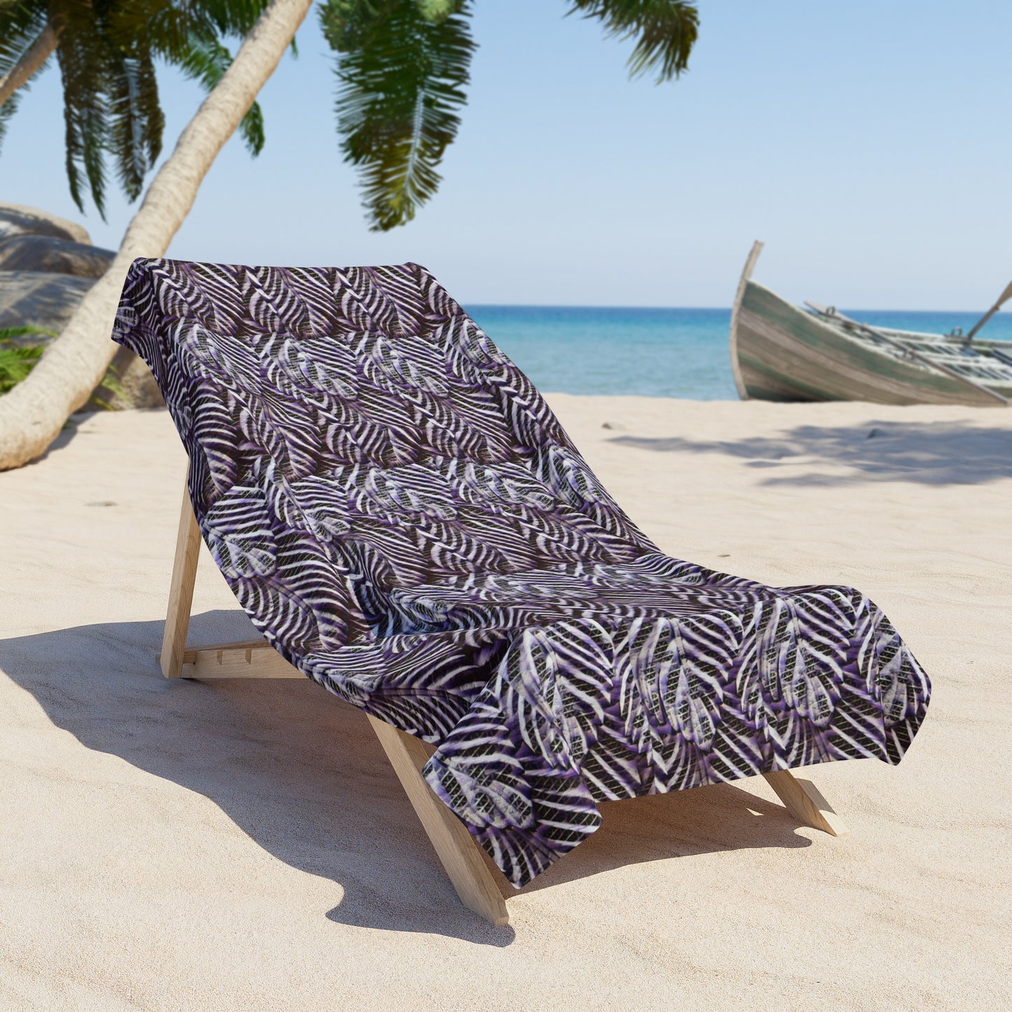 Purple Vine Beach Towel