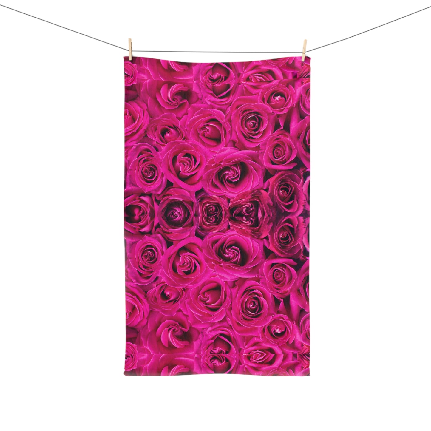 Pink-Roses Hand Towel