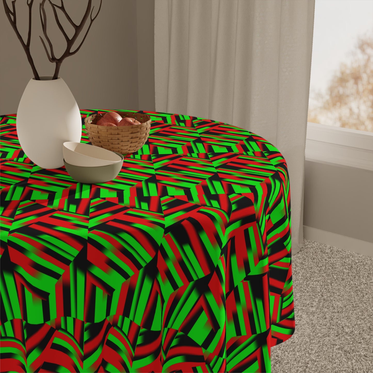 Afro Strips Tablecloth