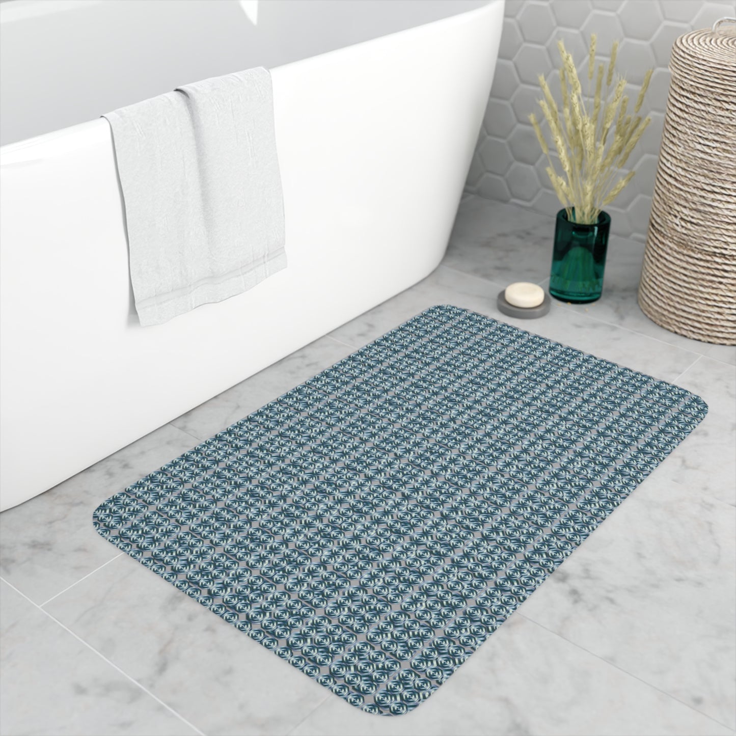 Metallic 3 Memory Foam Bath Mat