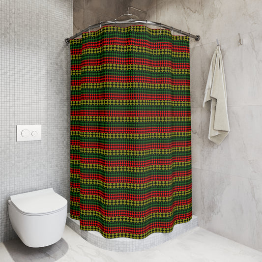 Pan African FLAG Polyester Shower Curtain