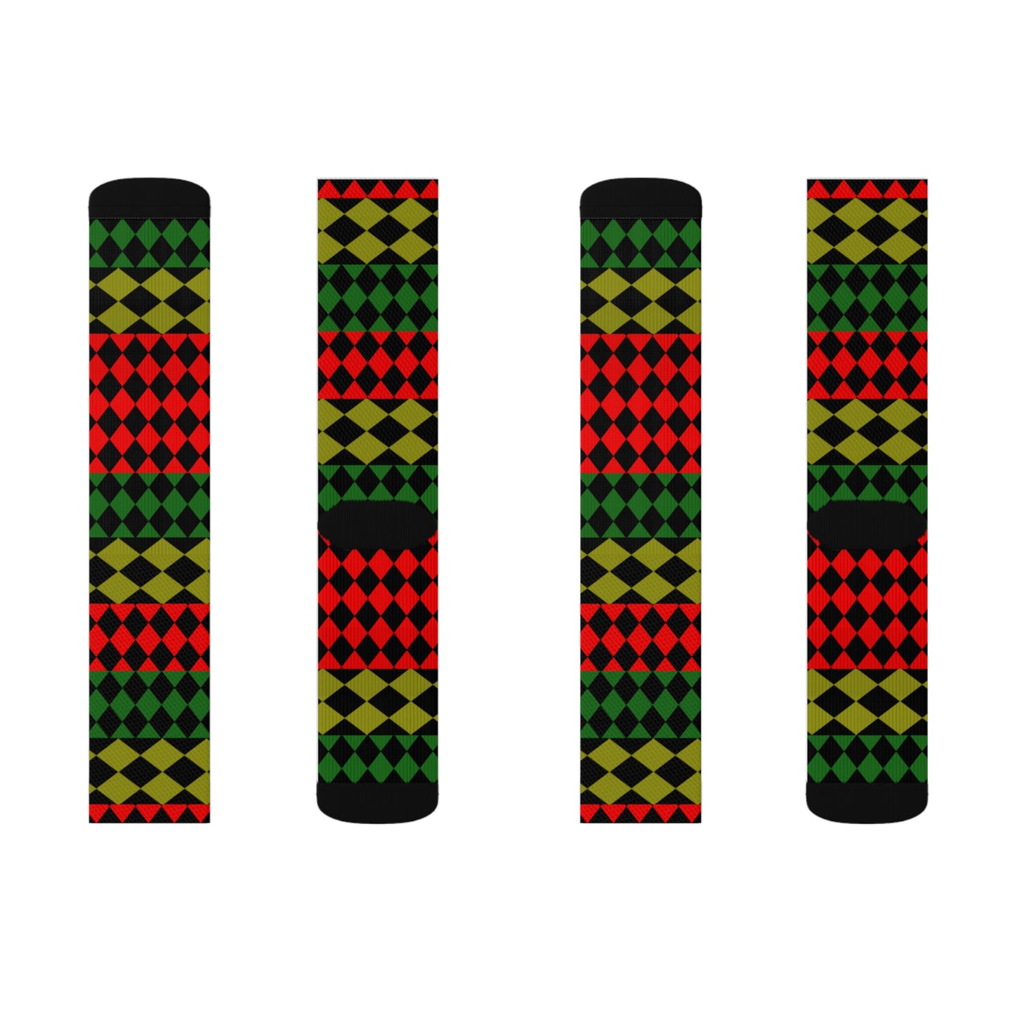 Pan African Flag [Optical] Tubed Socks