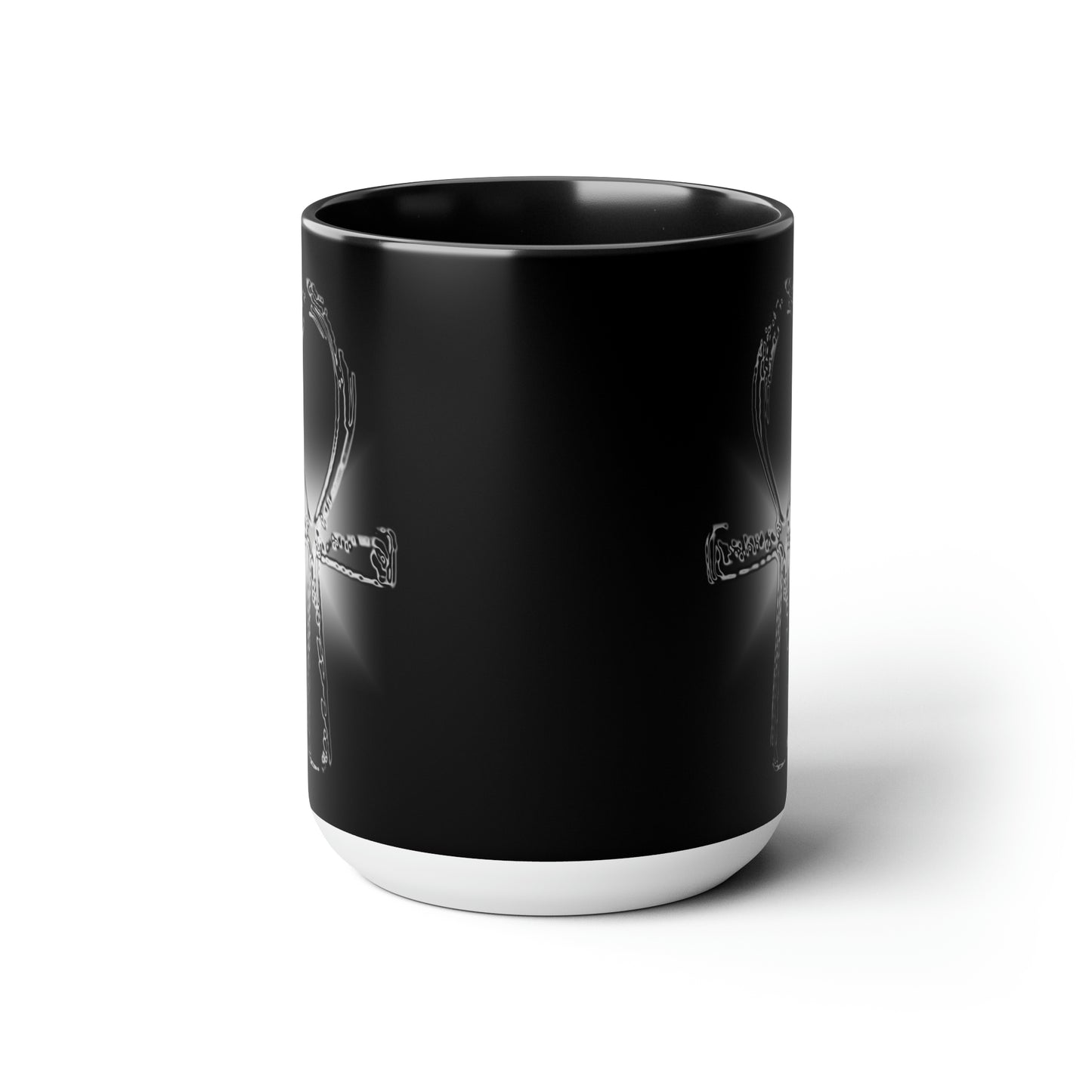 Glass ANKH Two-Tone Coffee Mugs, 15oz