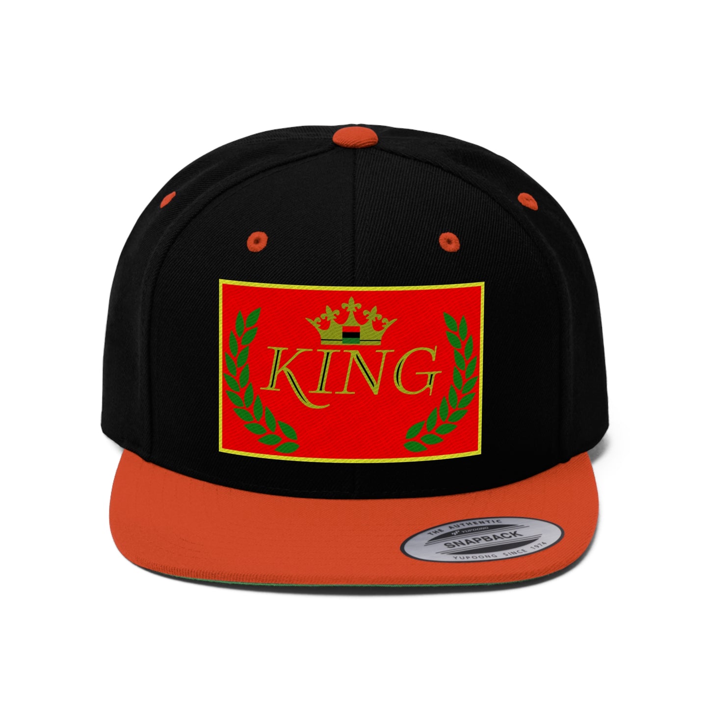 KING  (EMBROIDERED)  Unisex Flat Bill Hat