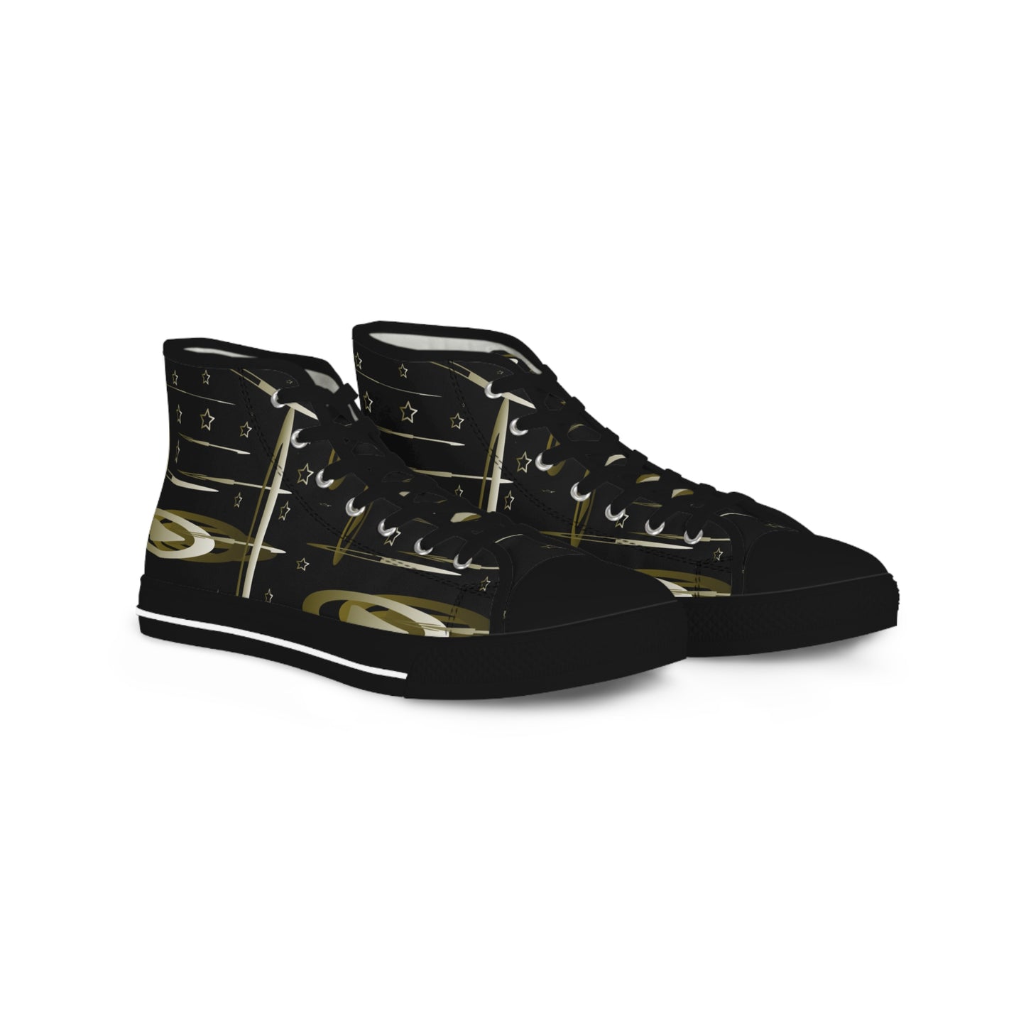 Gold Stars Men's High Top Sneakers