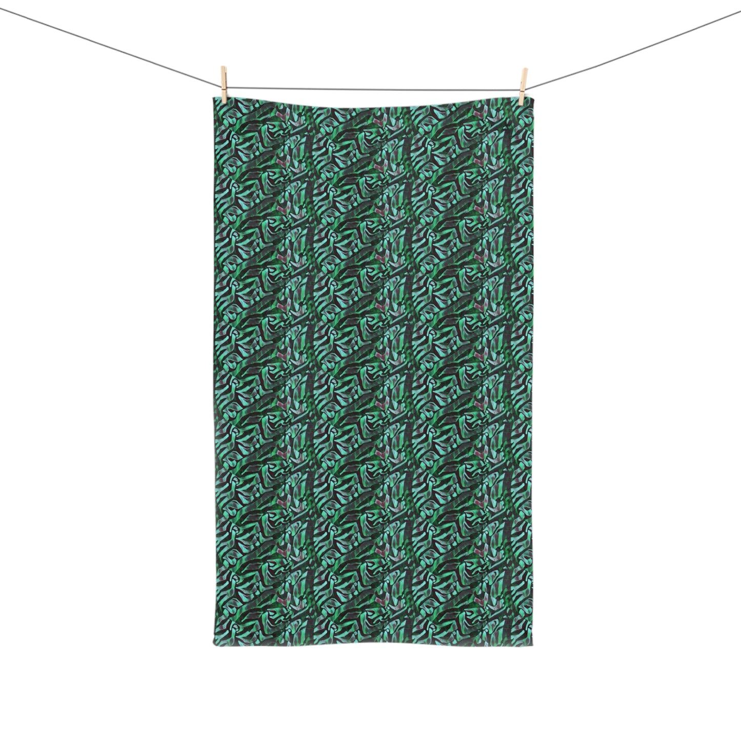 Mint Black Hand Towel