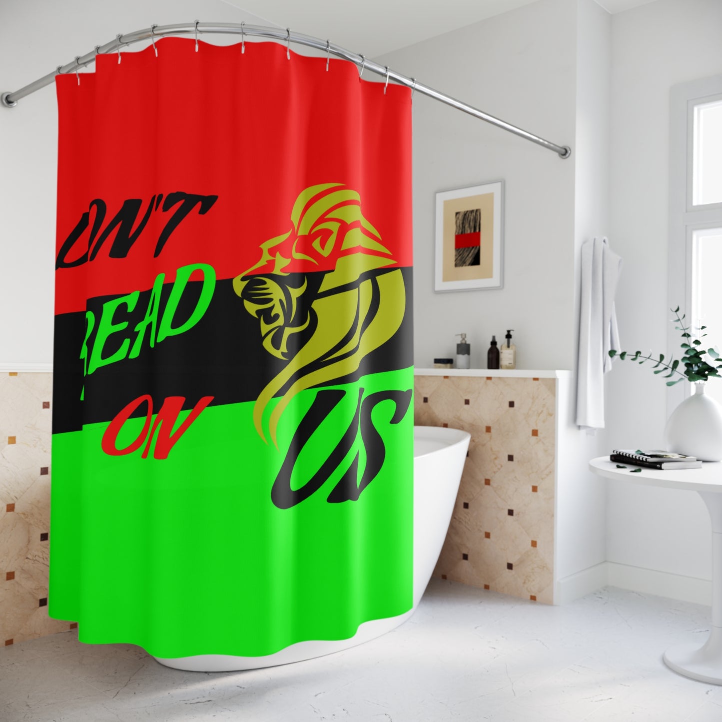 Don't Tread On US Polyester Shower Curtain