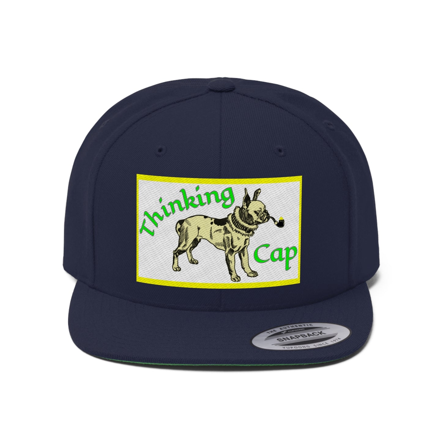 Thinking Cap       (EMBROIDERED)  Unisex Flat Bill Hat