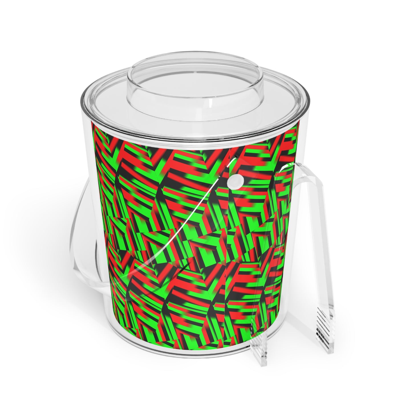 Afro Strips Ice Bucket with Tongs