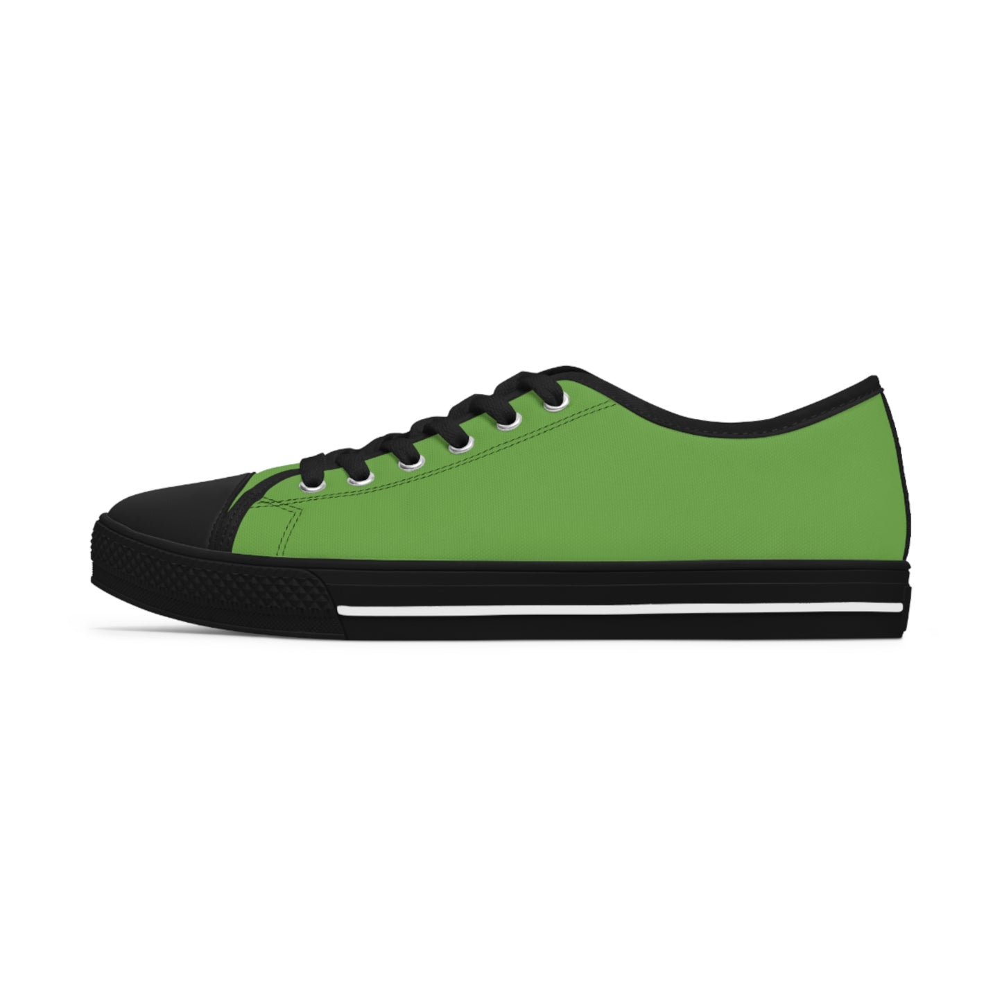 Queen Skull on Green    Women's Low Top Sneakers