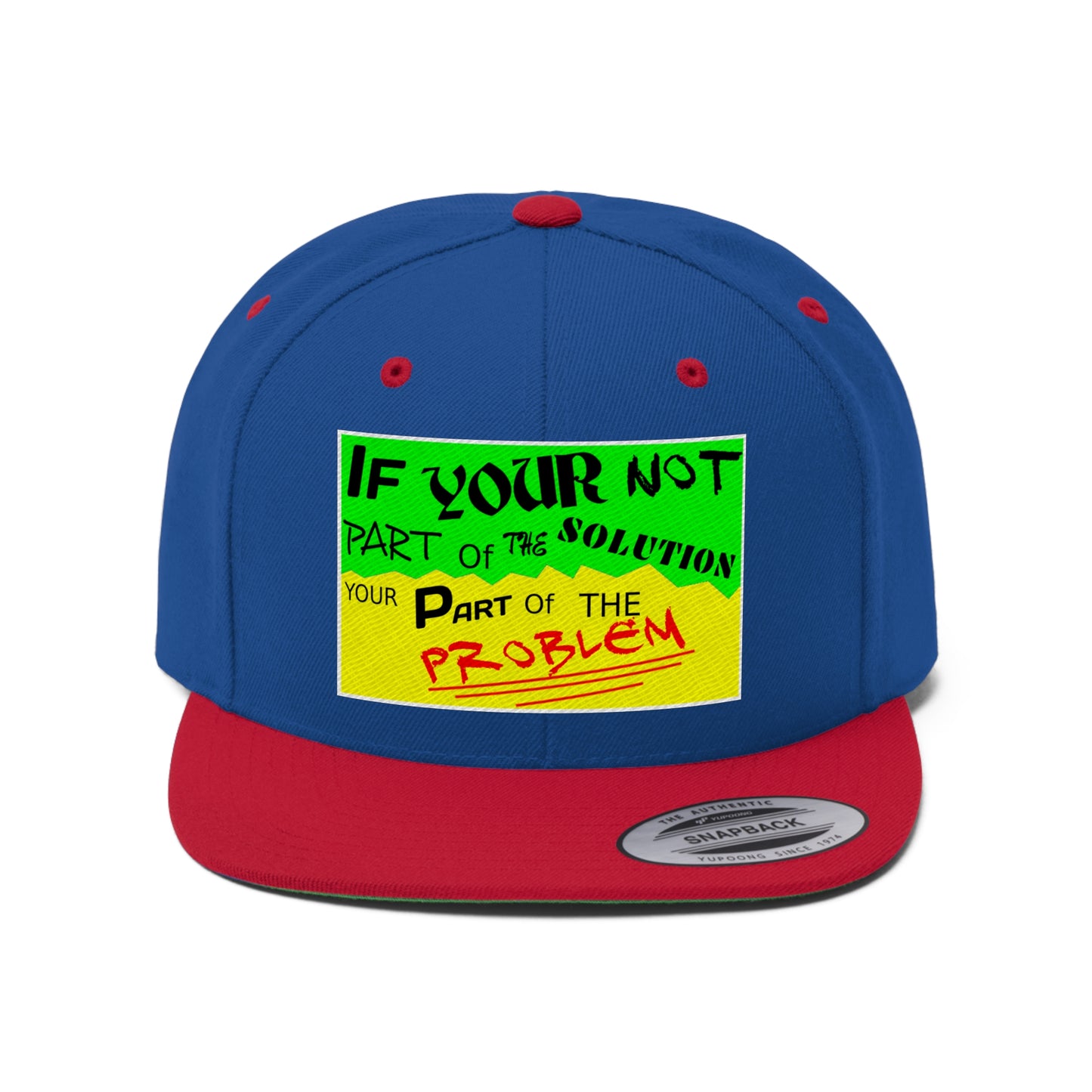 Solution  (EMBROIDERED)  Unisex Flat Bill Hat