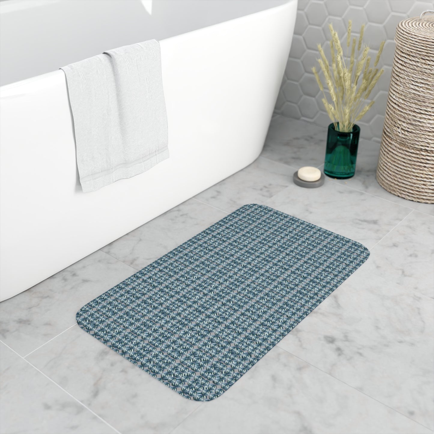 Metallic 3 Memory Foam Bath Mat