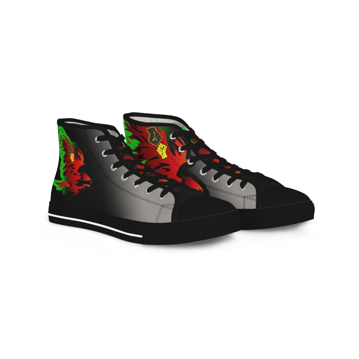 Afro Fire Bird  Men's High Top Sneakers