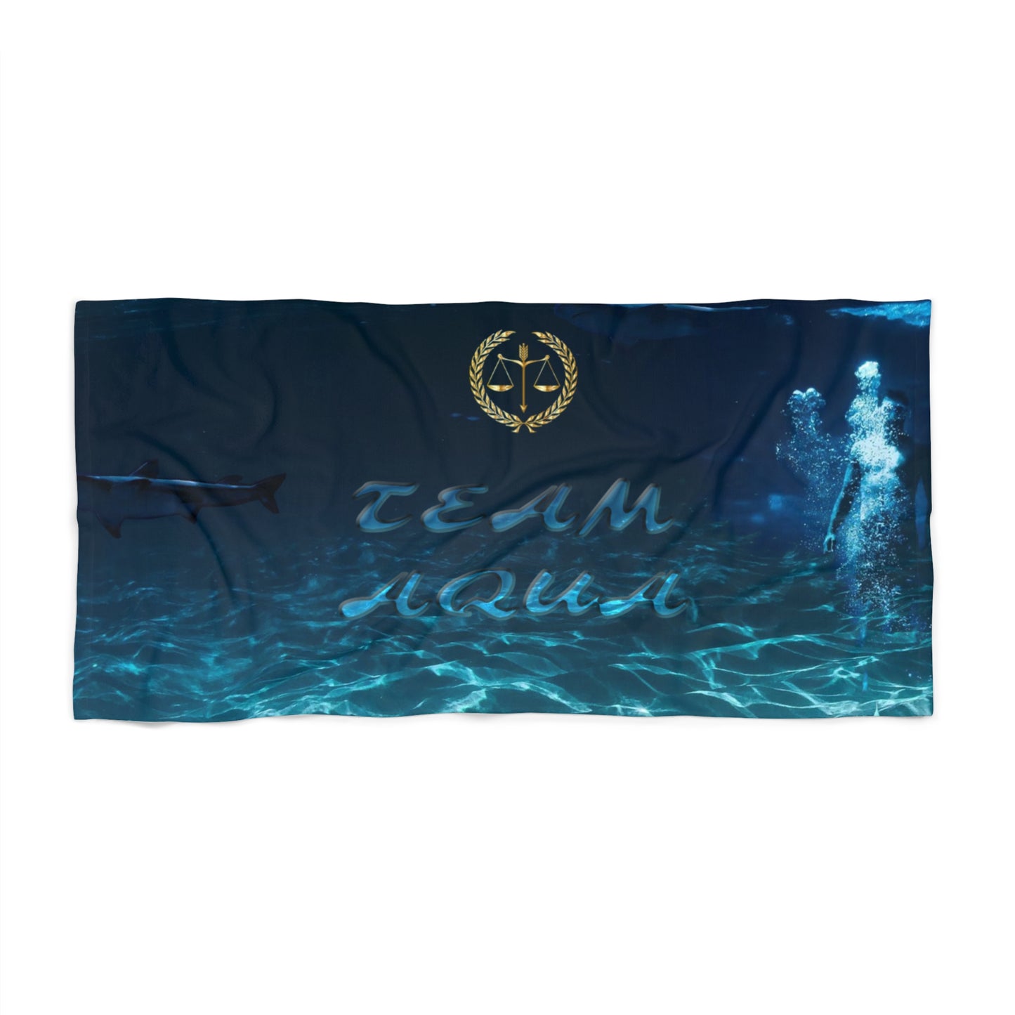 Team Aqua Beach Towel