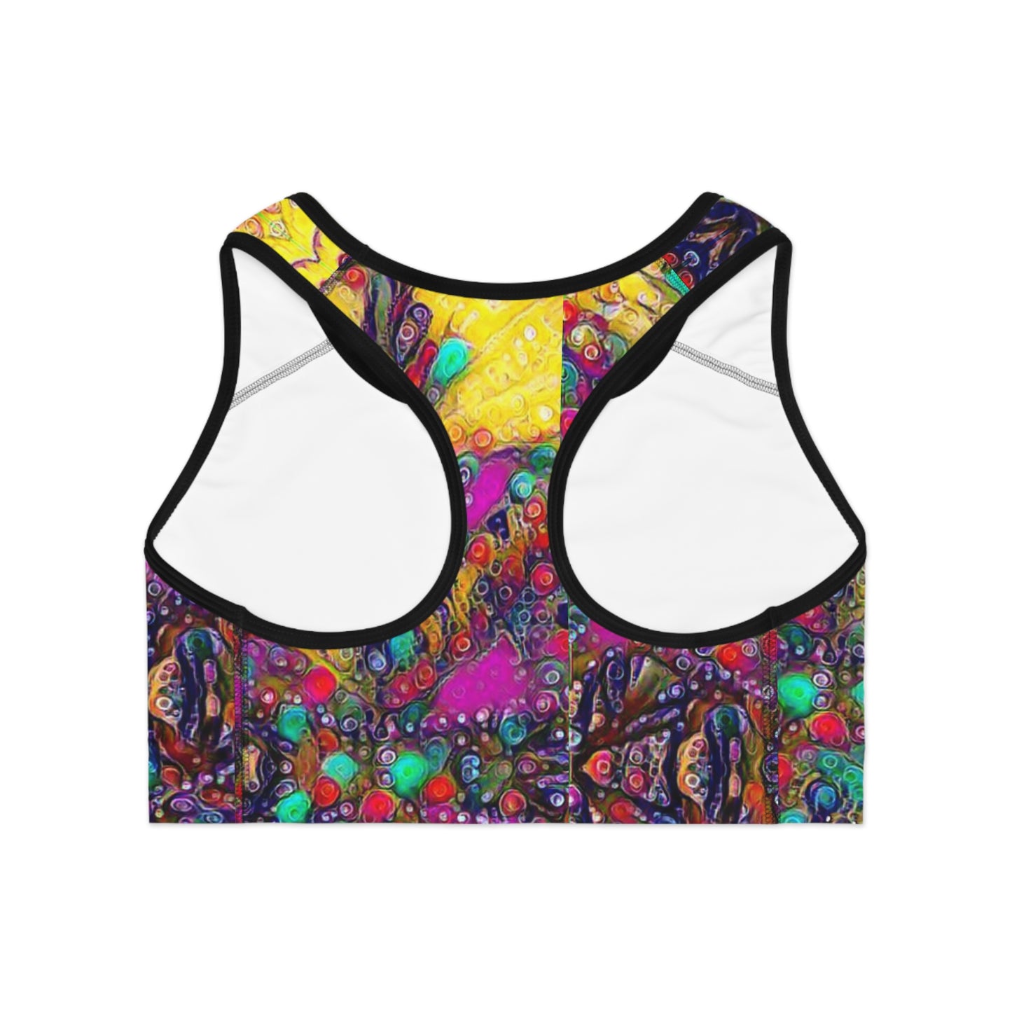 Yellow Sparks  Sports Bra (AOP)