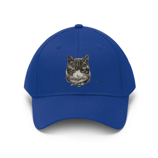 Large Cat Head  Unisex Twill Hat