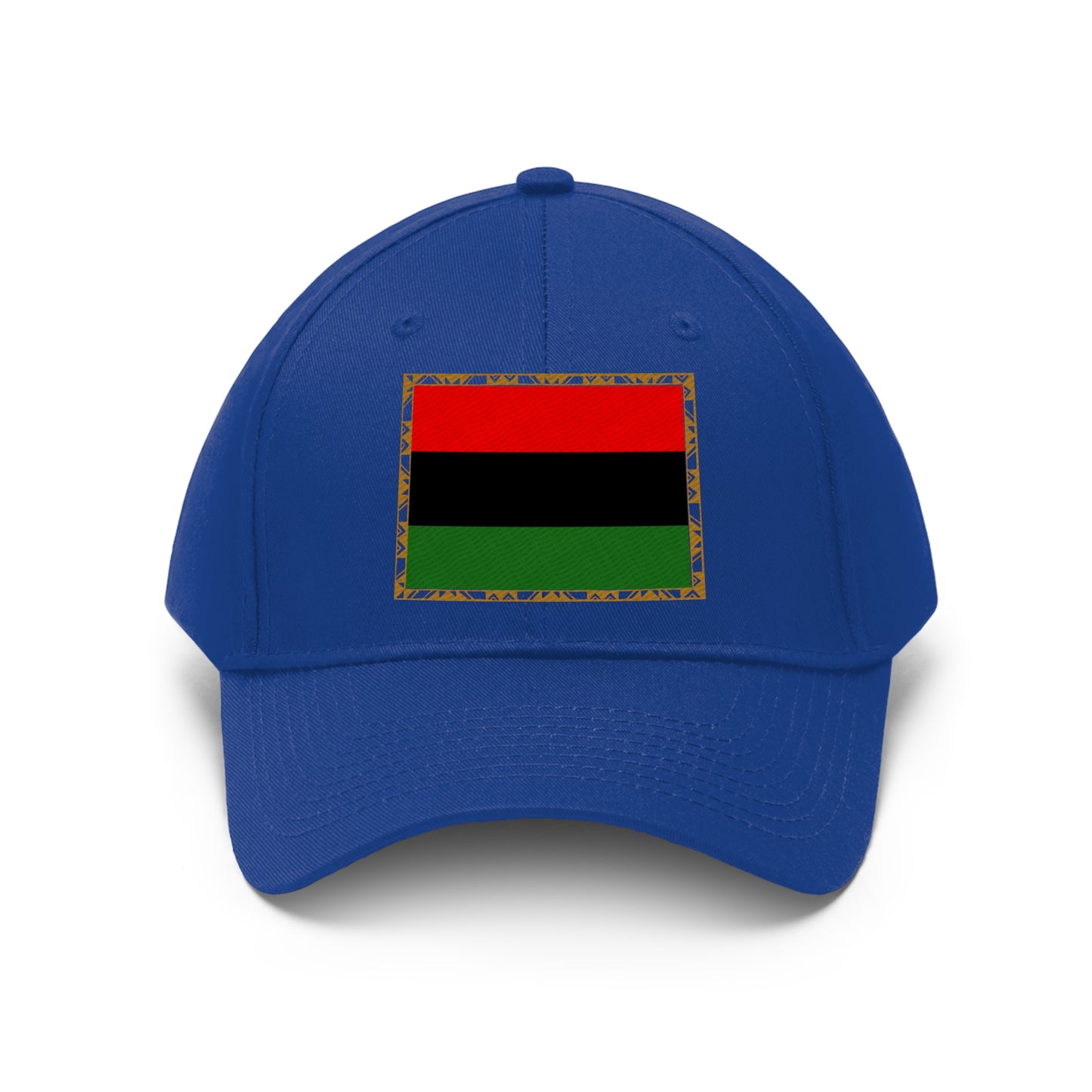 African Diaspora Flag in Gold (EMBROIDERED ) Unisex Twill Hat