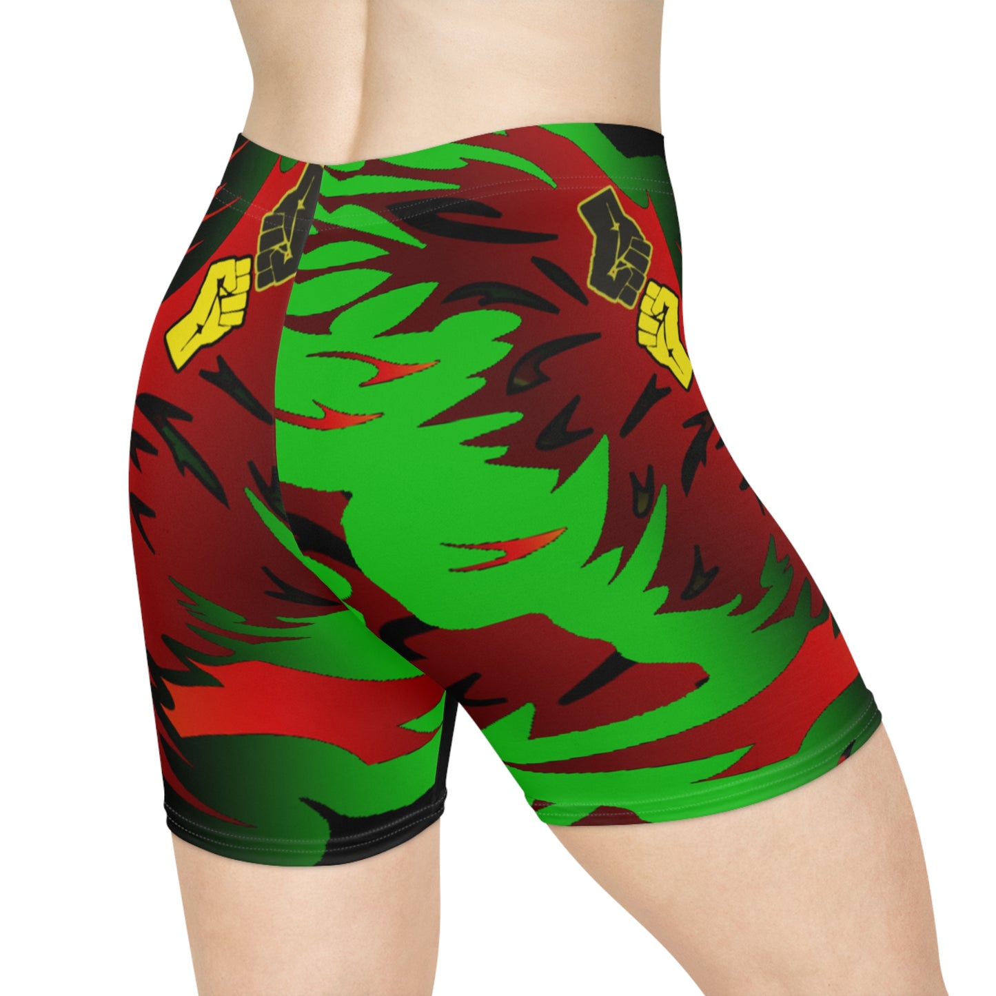 Afro Fire Bird   Women's Biker Shorts (AOP)