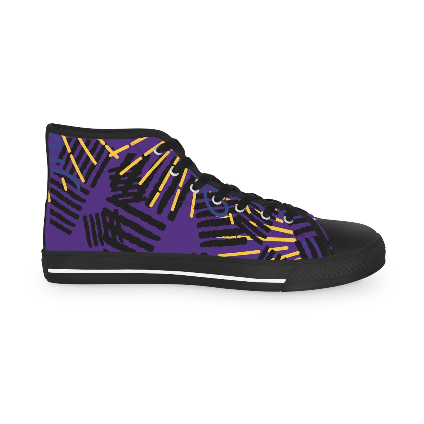 Yellow Sparks Men's High Top Sneakers