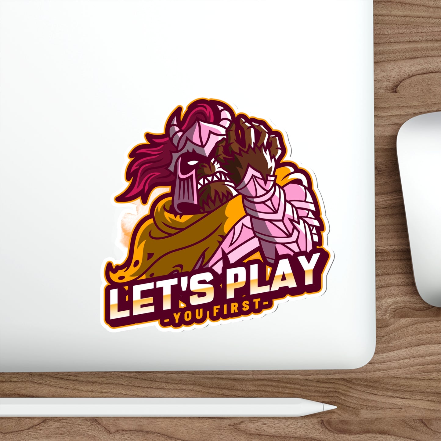 Lets Play -Pink Die-Cut Stickers