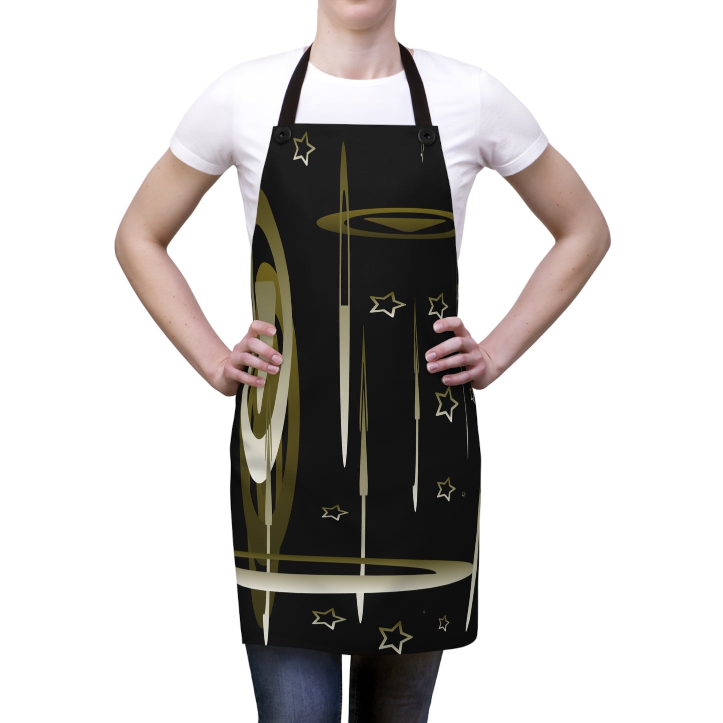 Gold  Stars Apron (AOP)