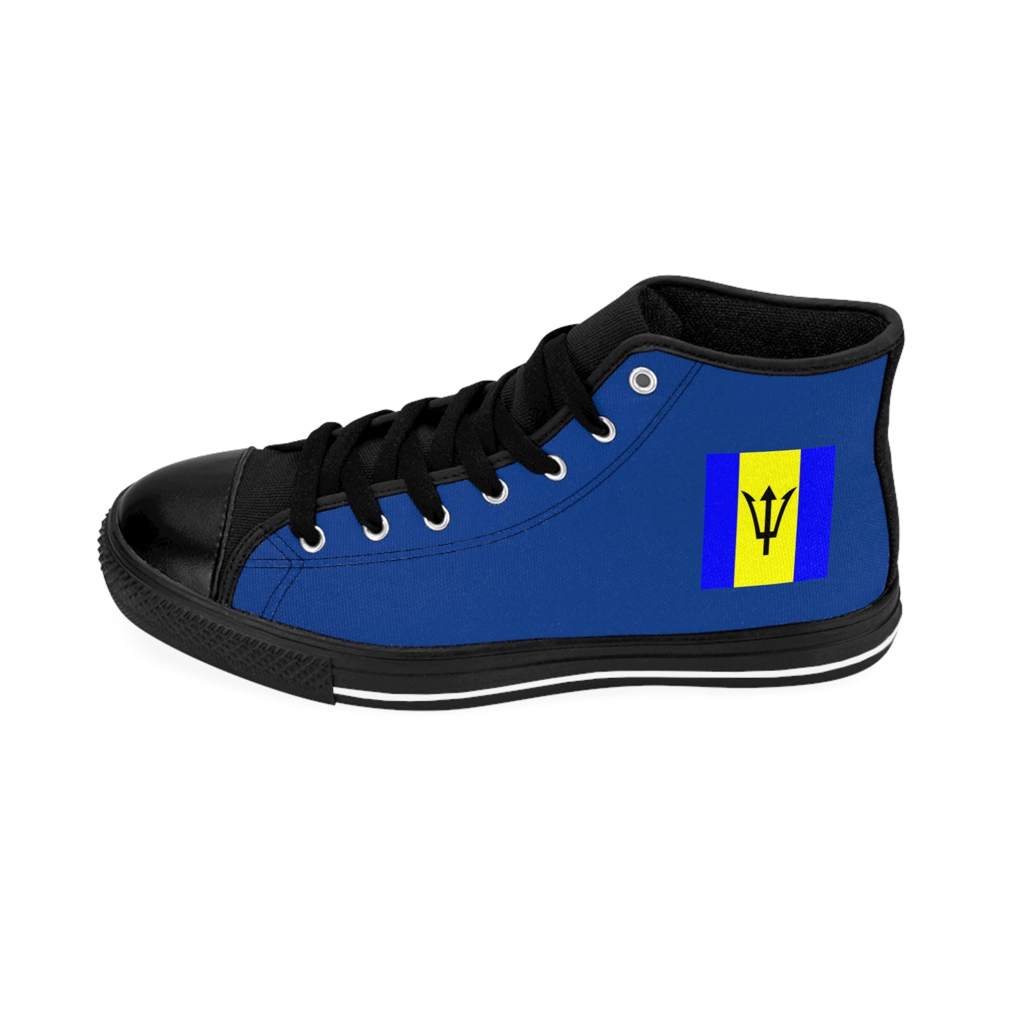 Barbados On  Blue Women's Classic Sneakers