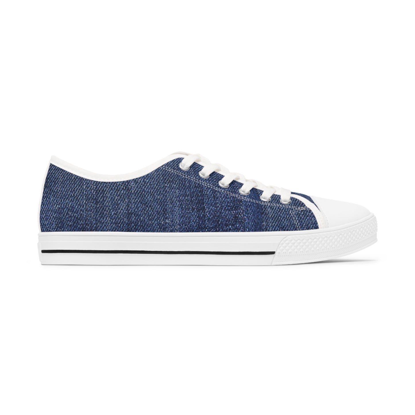 Blue Denim Style Women's Low Top Sneakers