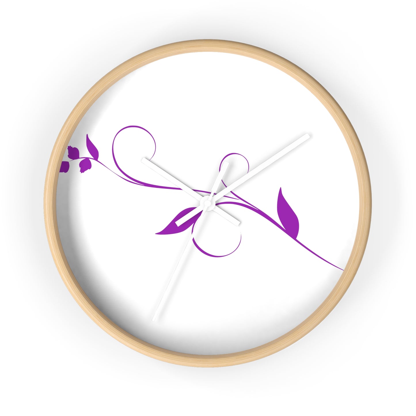 Violet  Leaf Wall clock