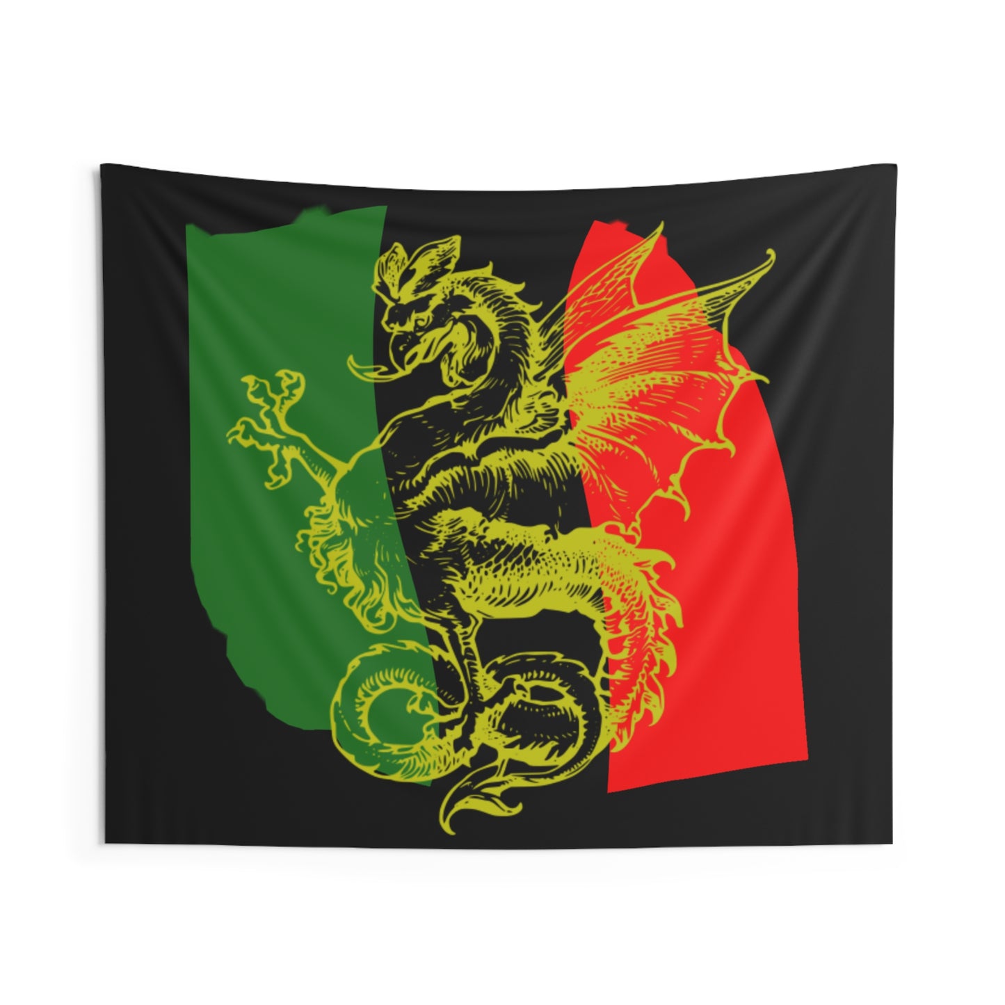 Pan African Flag Griffith        Wall Tapestry