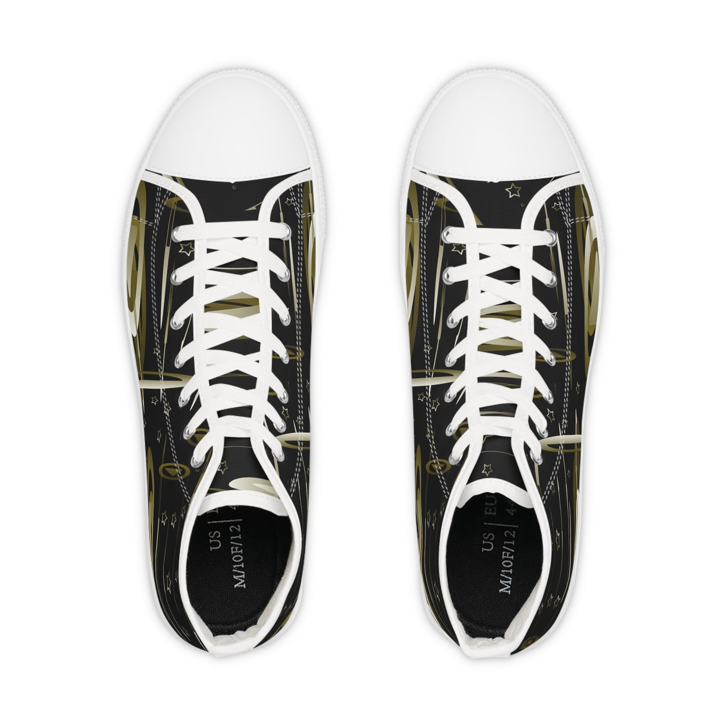 Gold Stars Men's High Top Sneakers