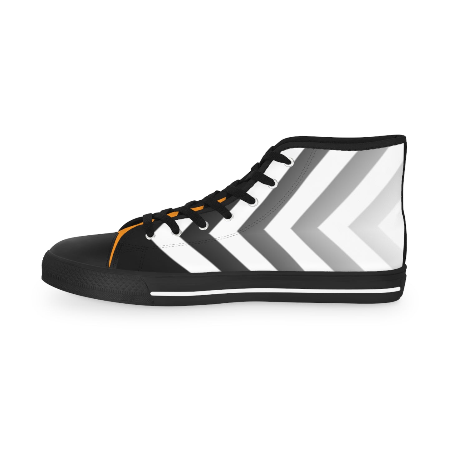 Golden Dragon on Black and white Men's High Top Sneakers