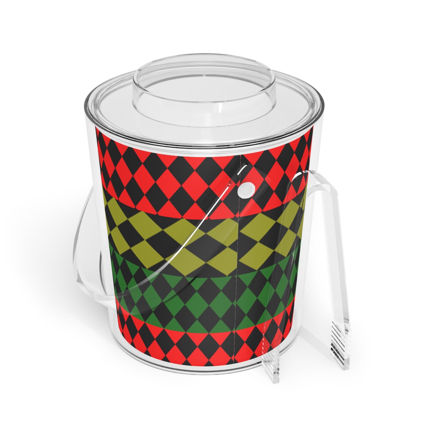 Pan African Flag  Ice Bucket with Tongs