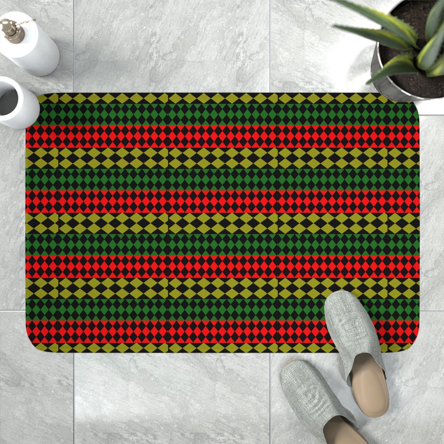 Pan African FLAG Memory Foam Bath Mat