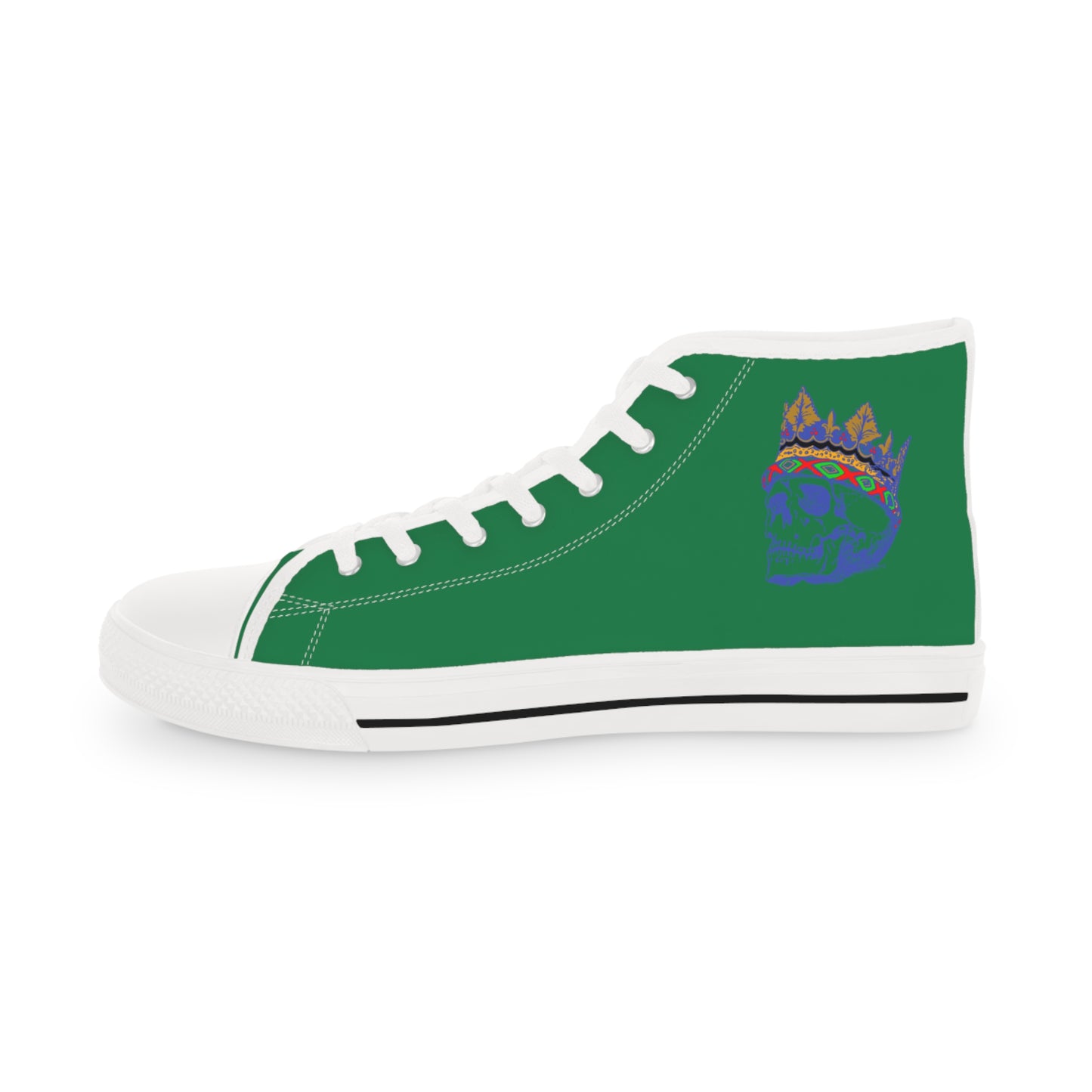 KING  SKULL On Green Men's High Top Sneakers