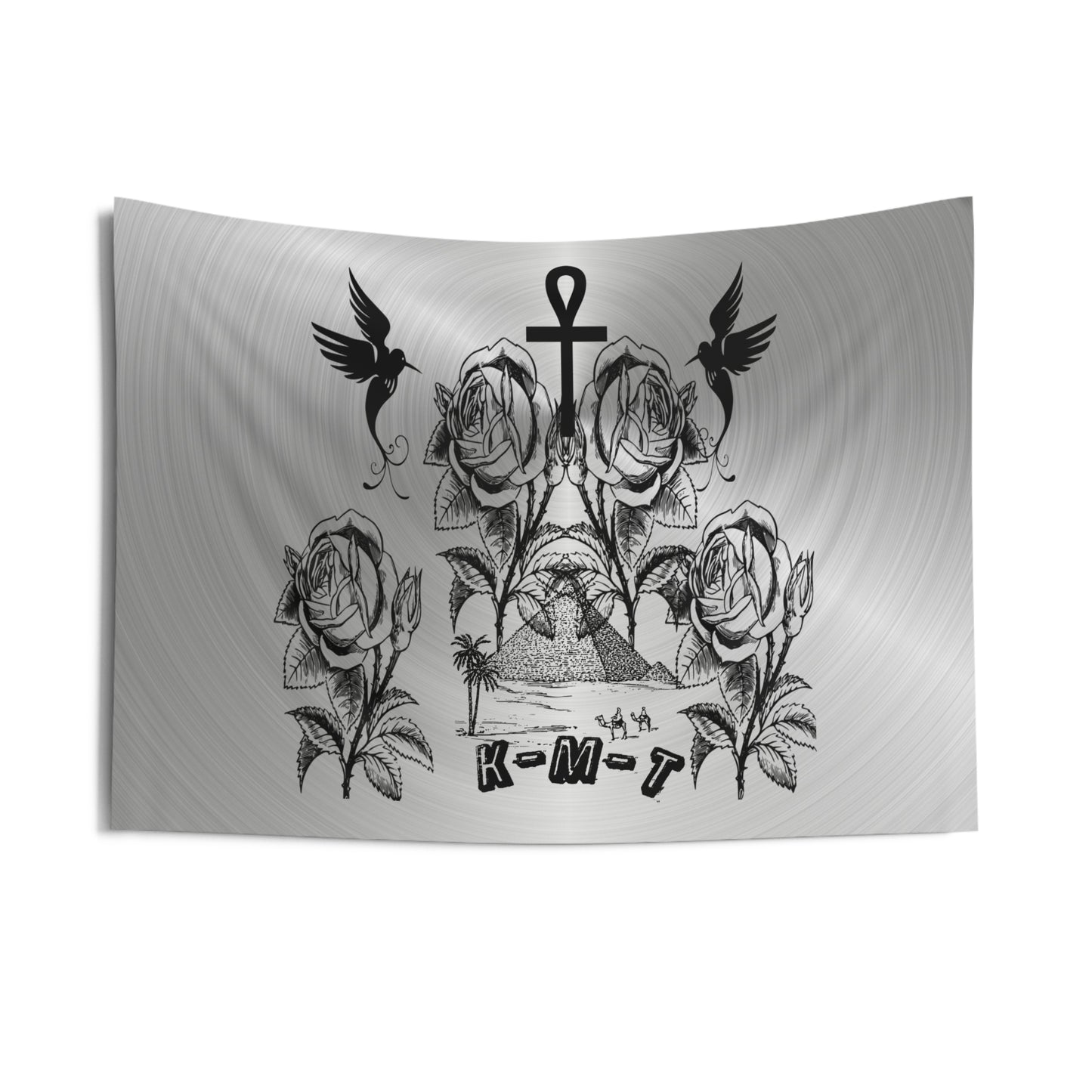 K M T FLOWERS Wall Tapestry